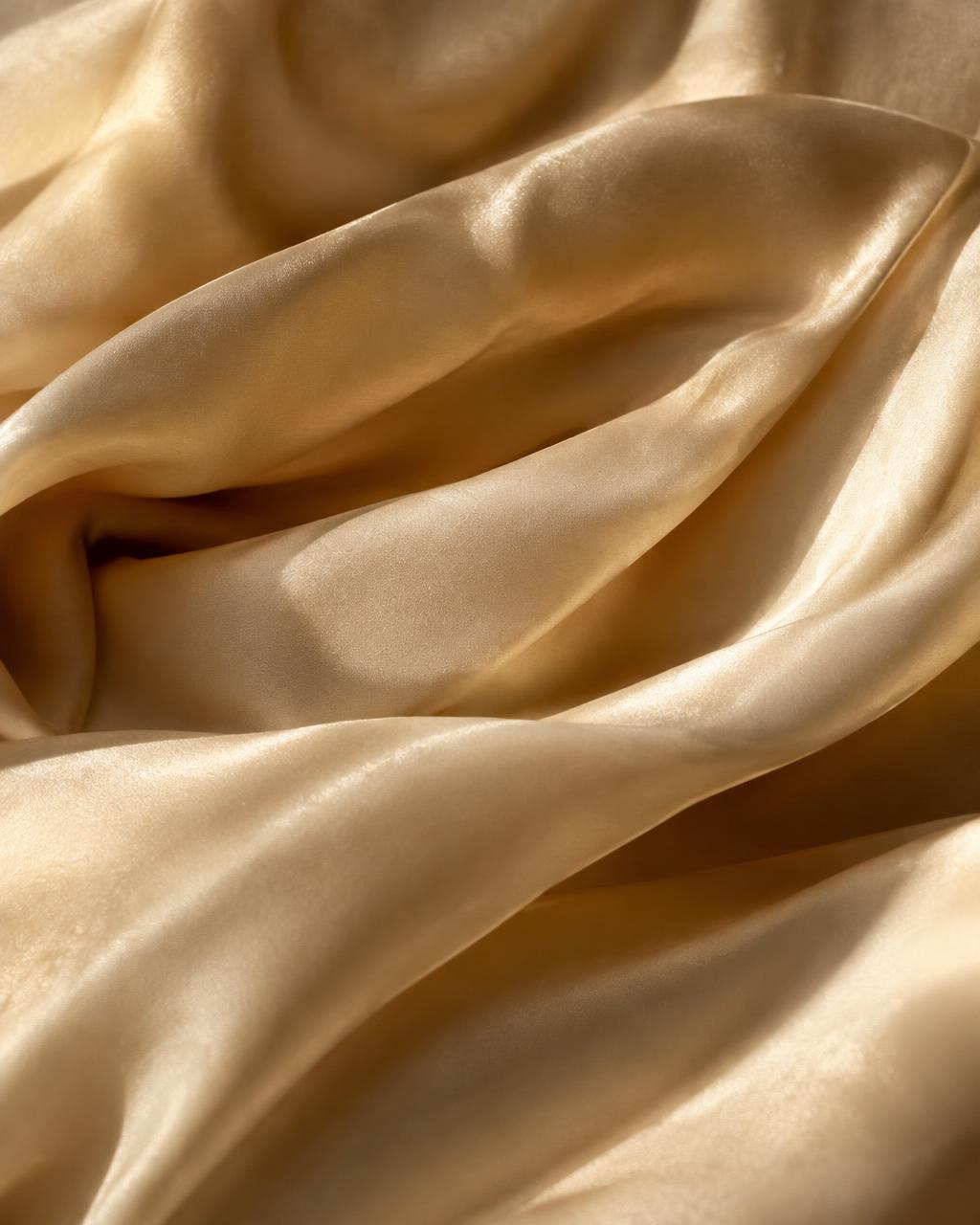 Champagne silk in warm natural light